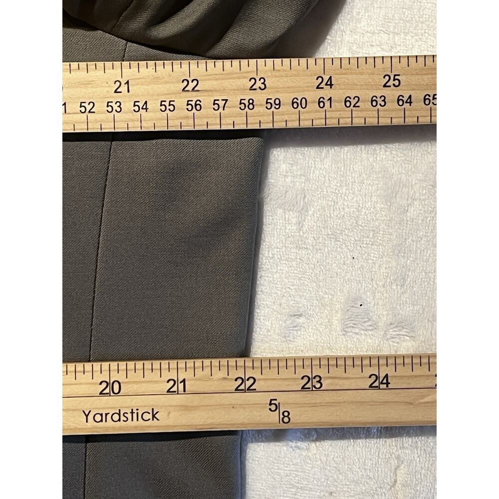 Vtg Hart Schaffner Marx Premium Classic 42-44L 35x30 Olive Green Gray Suit Note - Picture 11 of 16